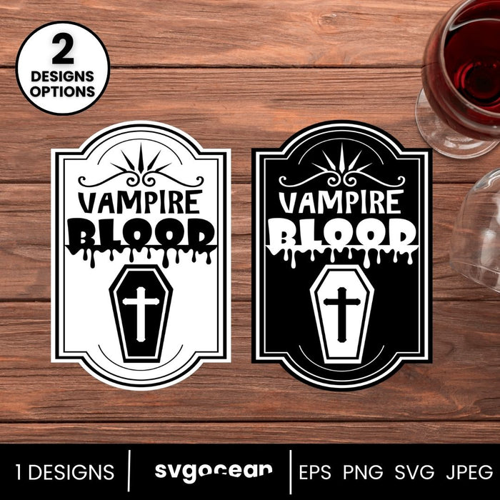 Vampire Blood Bottle Labels Svg - Svg Ocean