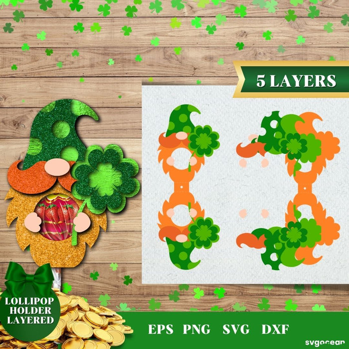 3D St Patrick's Day Lollipop Holders SVG - svgocean