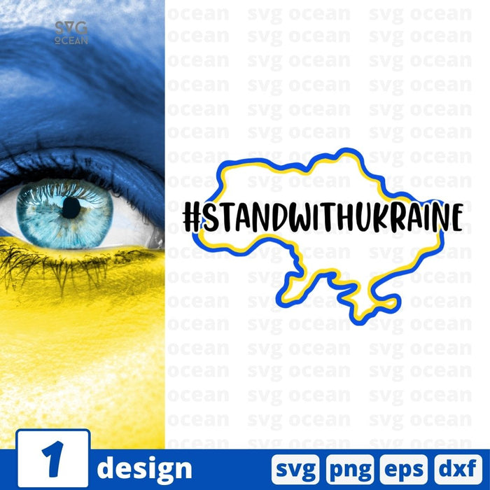 Stand With Ukraine SVG Cut File - Svg Ocean