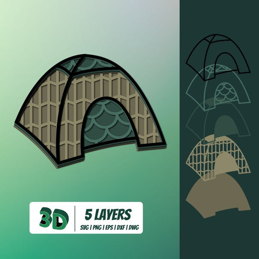 3D Tent SVG - Svg Ocean