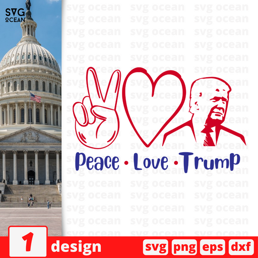 Peace Love Trump SVG vector bundle - Svg Ocean