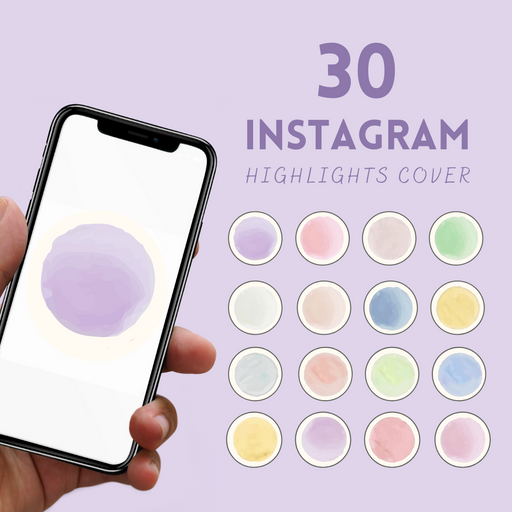 Pastel colors Instagram highlight covers - Svg Ocean