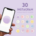 Pastel colors Instagram highlight covers - Svg Ocean
