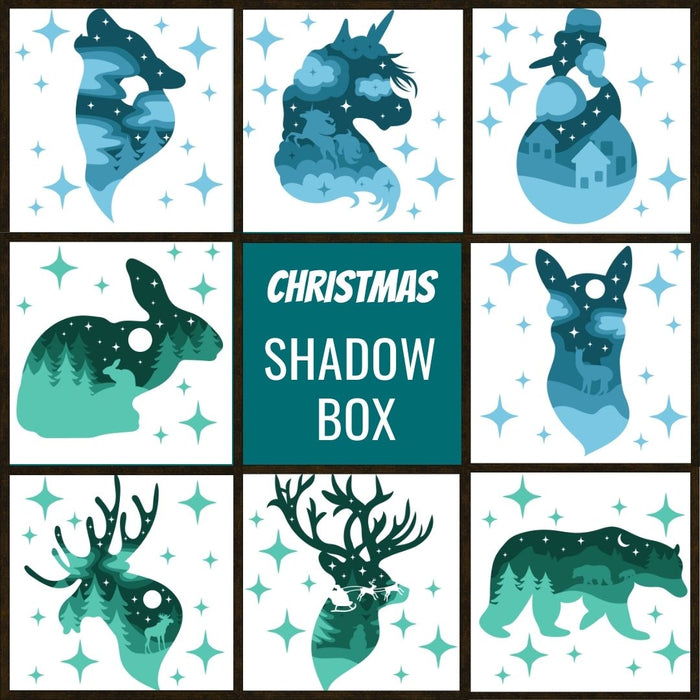 Christmas Animals Shadow Box - Svg Ocean