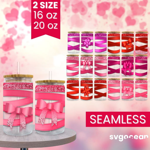 Valentines Libbey Glass Can Wrap Sublimation Bundle - svgocean