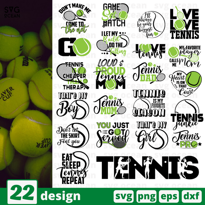 Tennis quotes SVG vector bundle - Svg Ocean