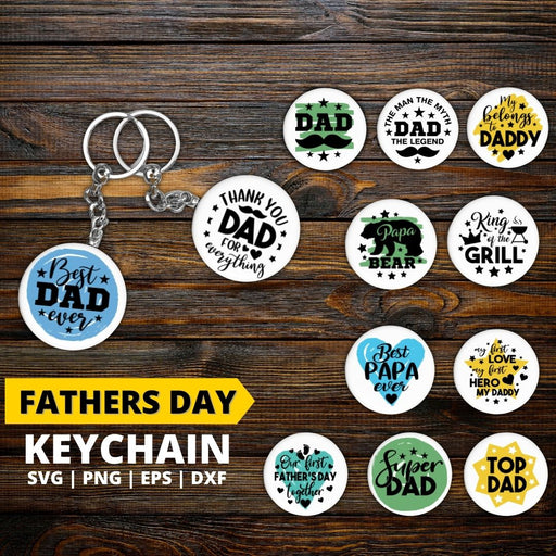 Fathers Day Keychain SVG Bundle - Svg Ocean