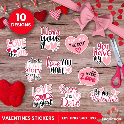 Valentine's Day Quotes Stickers - svgocean