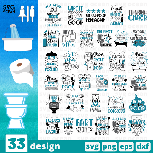 Funny Bathroom SVG Bundle