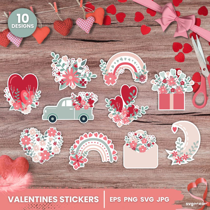 Valentine's Day Stickers - svgocean