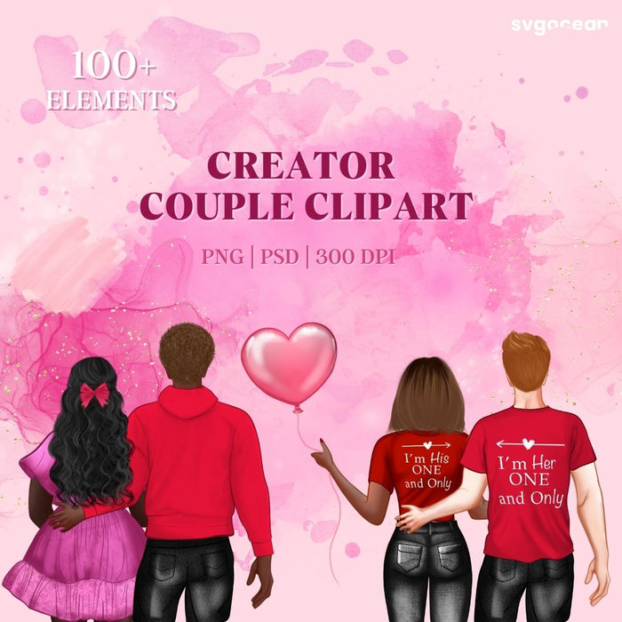 Valentines Day Couple Clipart Bundle - svgocean