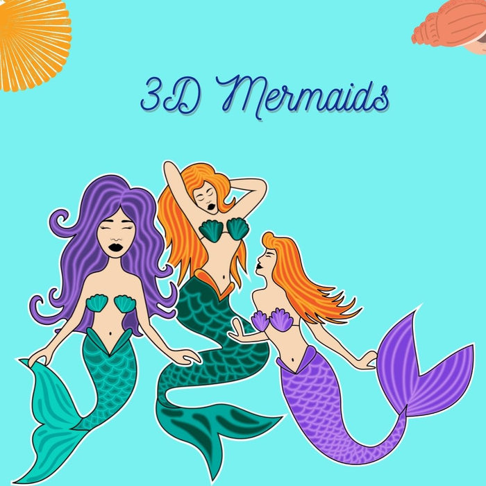3D Mermaids SVG Bundle - Svg Ocean