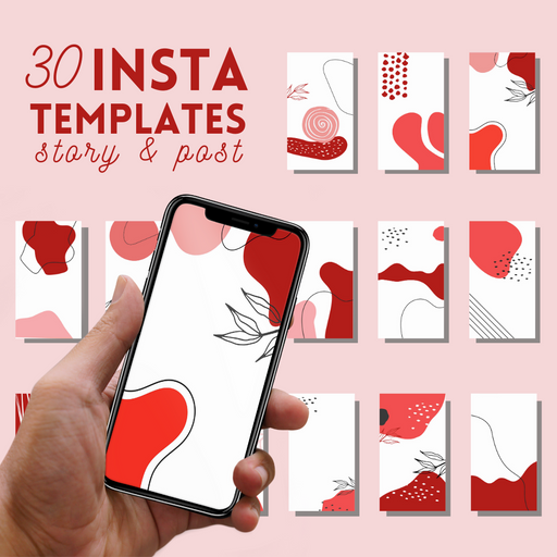 Red Instagram story templates - Svg Ocean