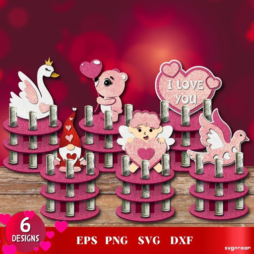 Valentines Day Money Cake SVG Bundle - svgocean