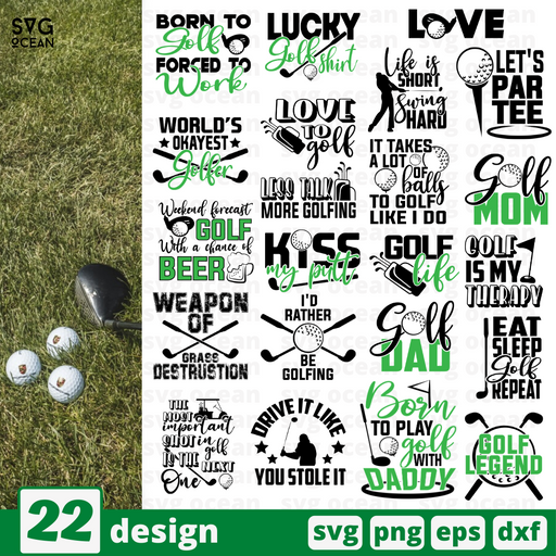 Golf quotes SVG vector bundle - Svg Ocean