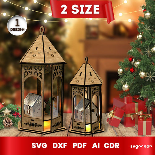 Christmas Lantern SVG Laser Cut - Svg Ocean