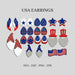 USA Earrings SVG Bundle - Svg Ocean