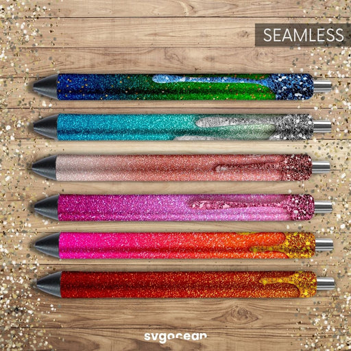 Pen Wraps Glitter Bundle - Svg Ocean