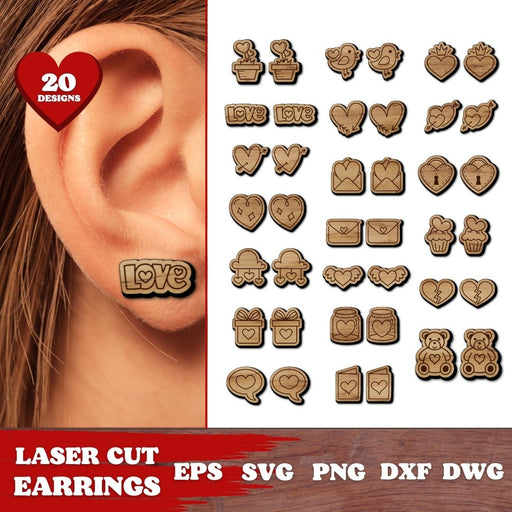 Laser cut earrings - svgocean