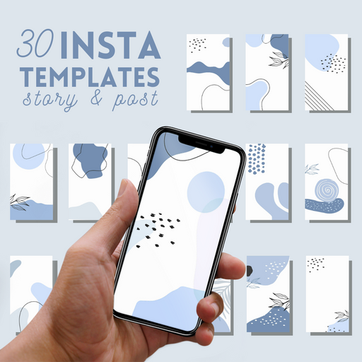 Blue Instagram story templates - Svg Ocean