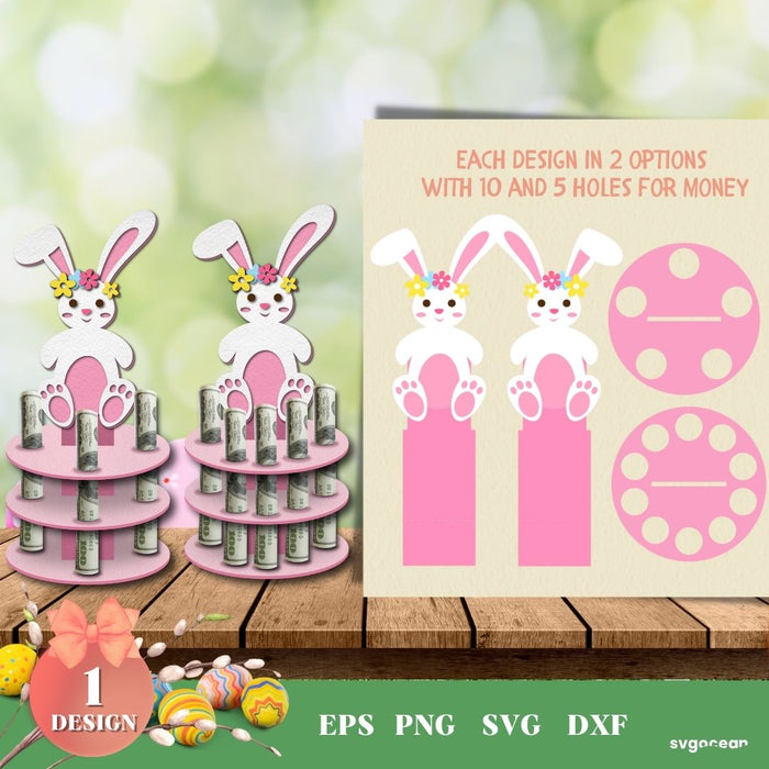 Easter Money Cake Holder SVG - svgocean 