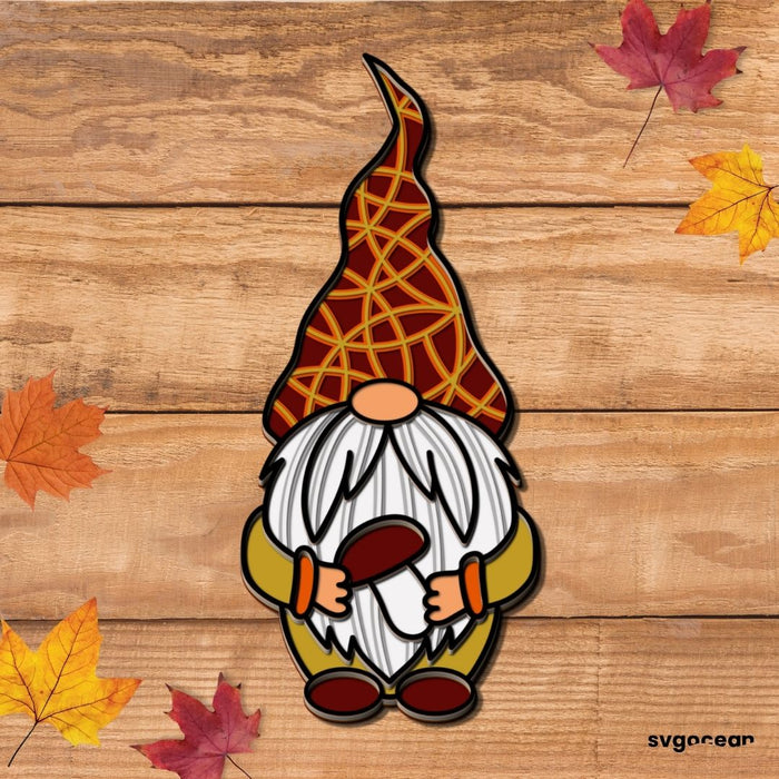 3D Fall Gnome Layered Svg - Svg Ocean