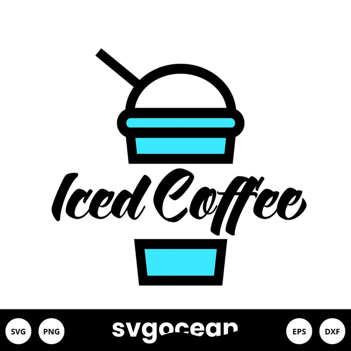Iced Coffee Svg - Svg Ocean