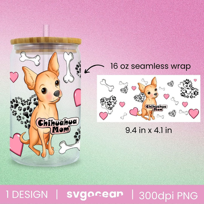 Chihuahua Can Glass PNG - Svg Ocean