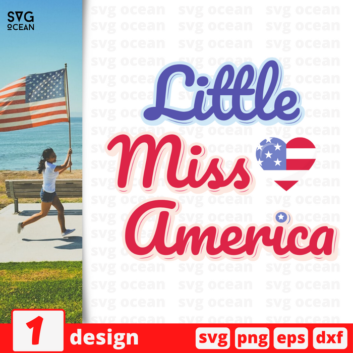 Little miss America SVG vector bundle - Svg Ocean