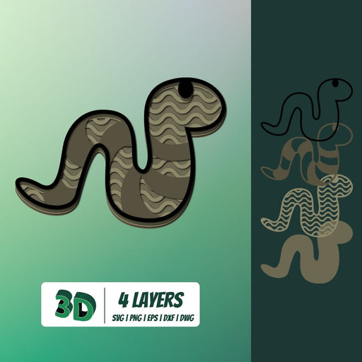 3D Snake SVG - Svg Ocean
