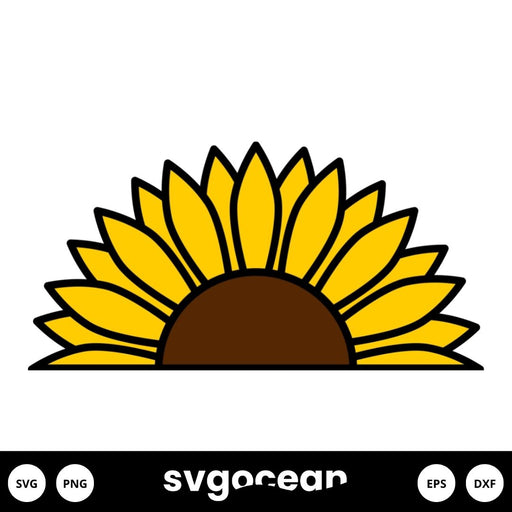 Half Flower SVG - Svg Ocean
