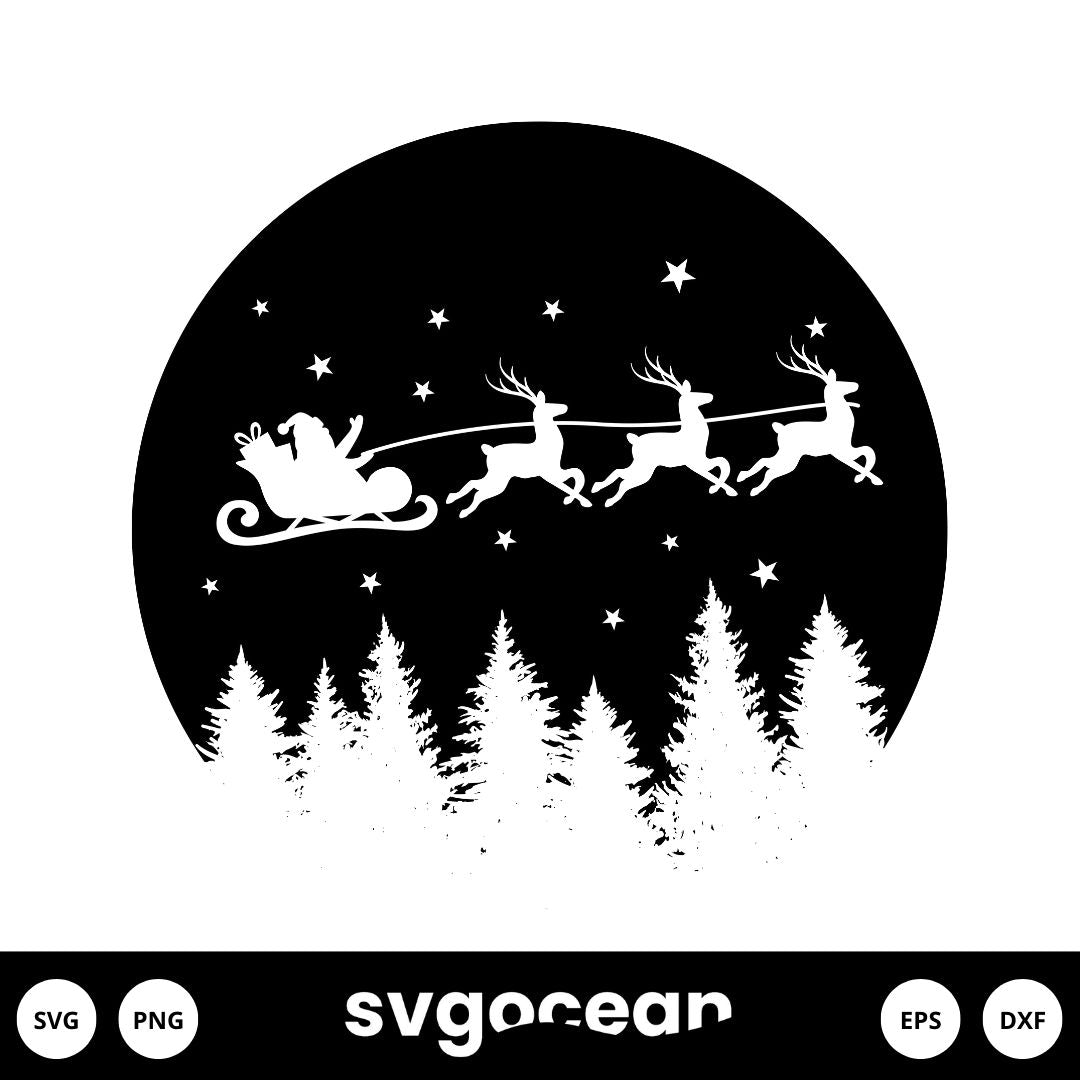 Silhouette Christmas Svg vector for instant download - Svg Ocean — svgocean