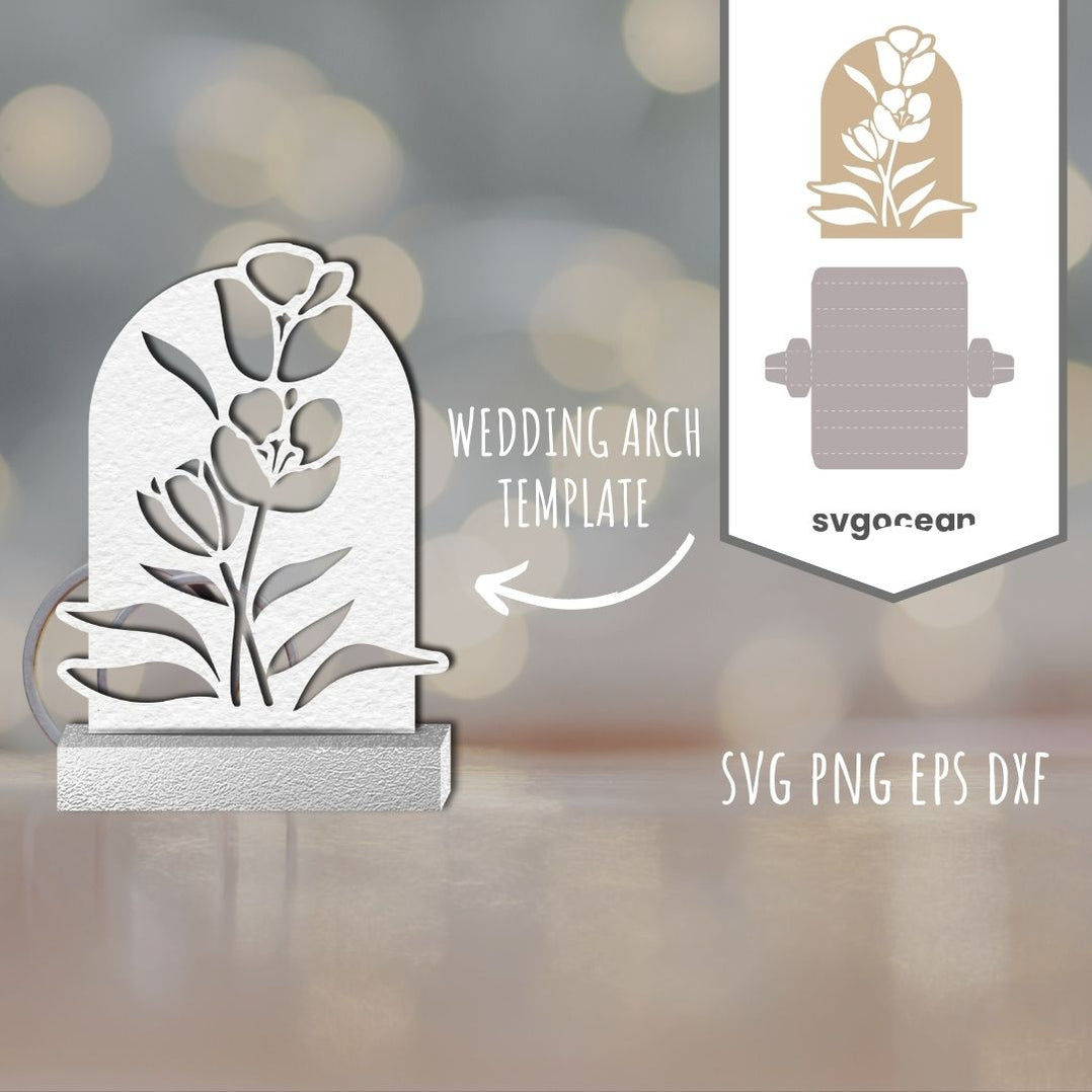 Flower Arch SVG Cut File vector for instant download Svg Ocean — svgocean