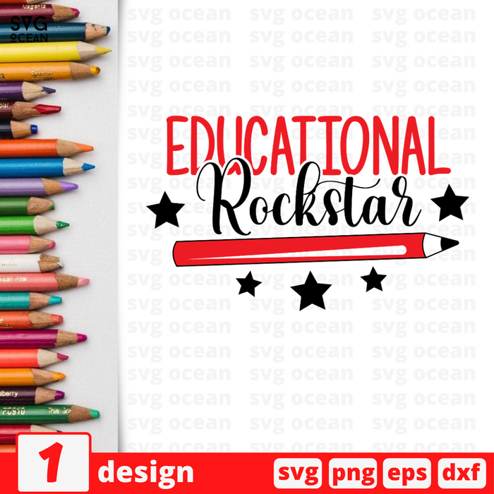 Educational rockstar SVG vector bundle - Svg Ocean