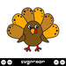 Cute Turkey Svg - Svg Ocean