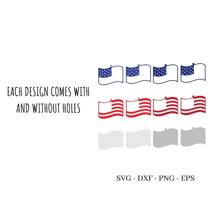 America Earrings SVG - Svg Ocean