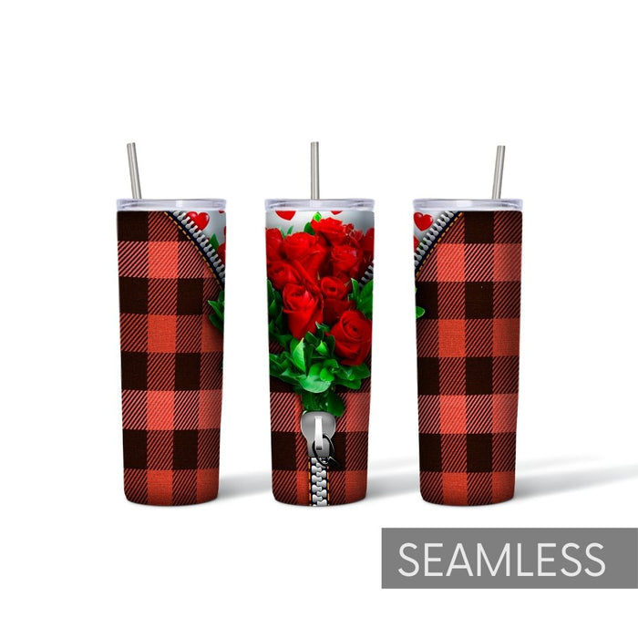 FREE Rose Tumbler Sublimation - Svg Ocean