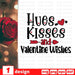 Hugs Kisses and Valentine Wishes SVG vector bundle - Svg Ocean