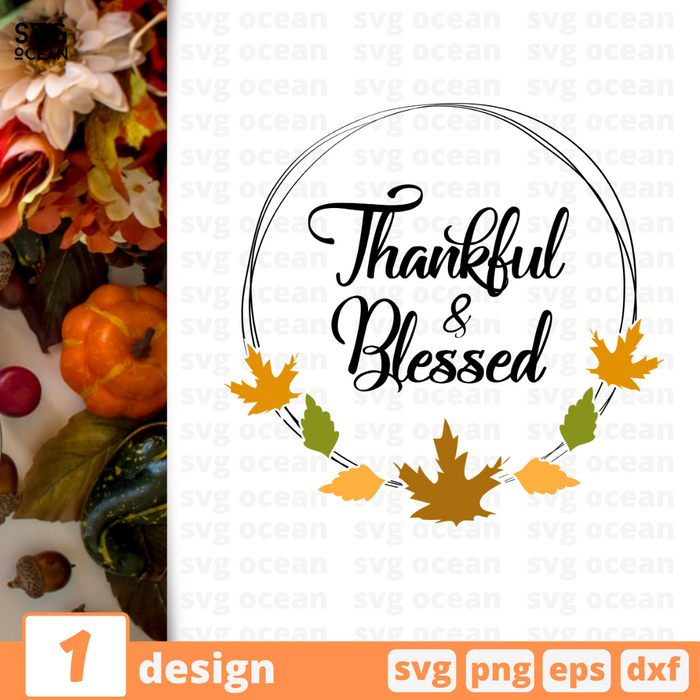 Thankful&Blessed SVG vector bundle - Svg Ocean