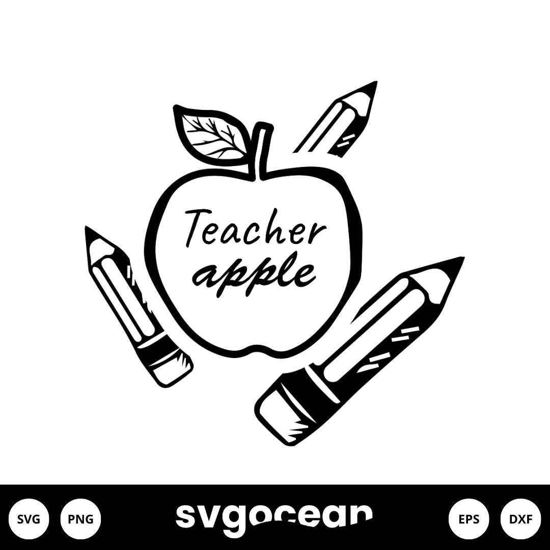 Teachers Apple Svg vector for instant download - Svg Ocean — svgocean