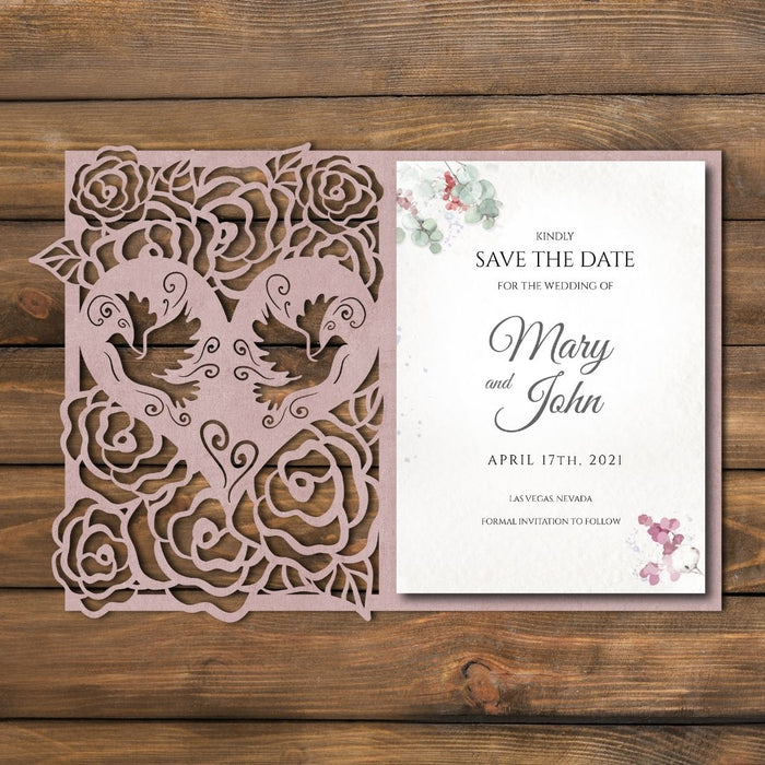 Birds Wedding Invitation Template - Svg  Ocean