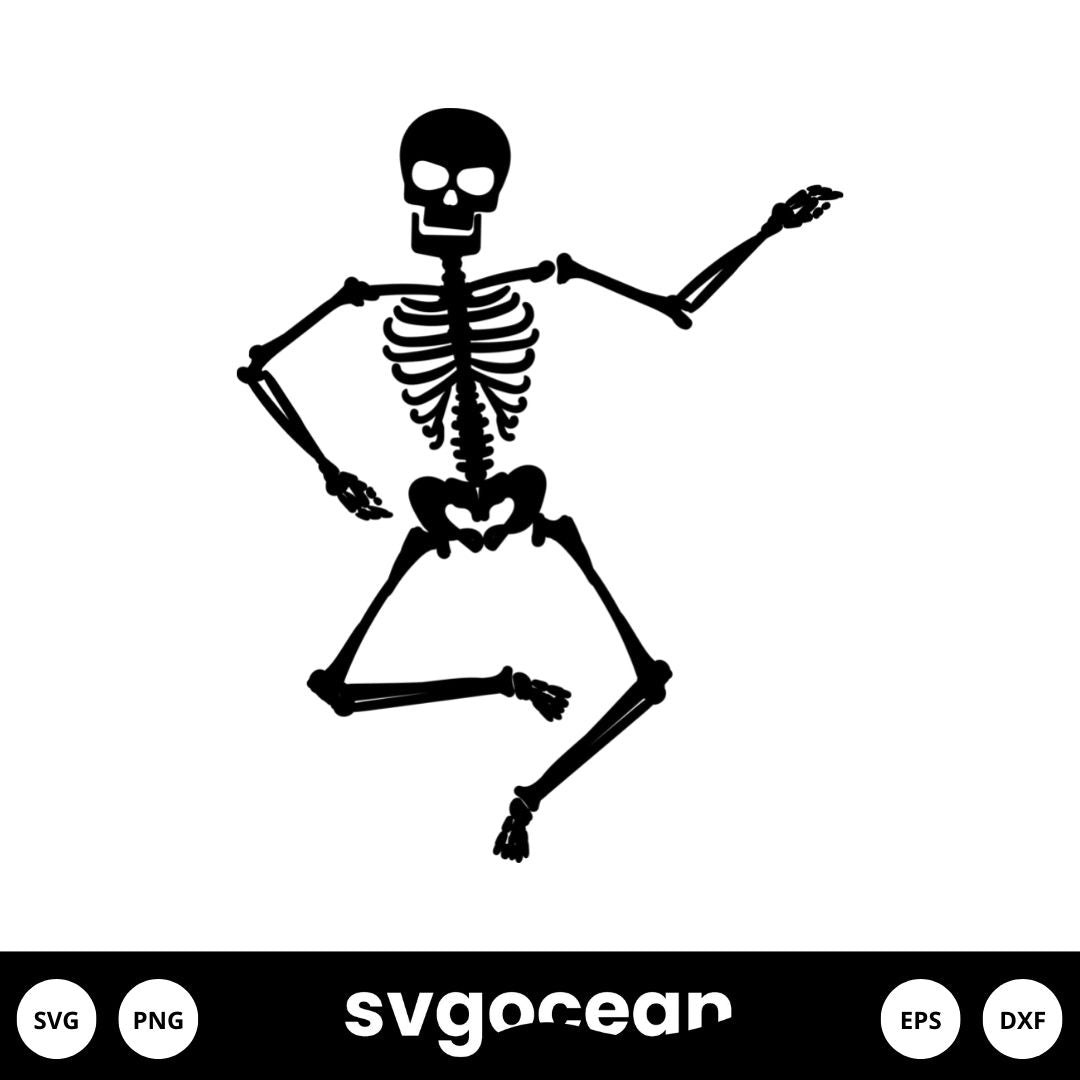 Dancing Skeleton Svg vector for instant download - Svg Ocean — svgocean