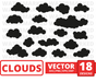 Clouds silhouette svg