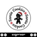 Santa Cookies Plate Svg - Svg Ocean