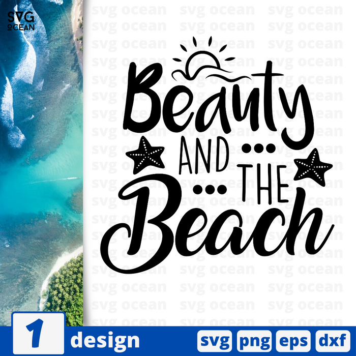 Beauty and the Beach SVG vector bundle - Svg Ocean
