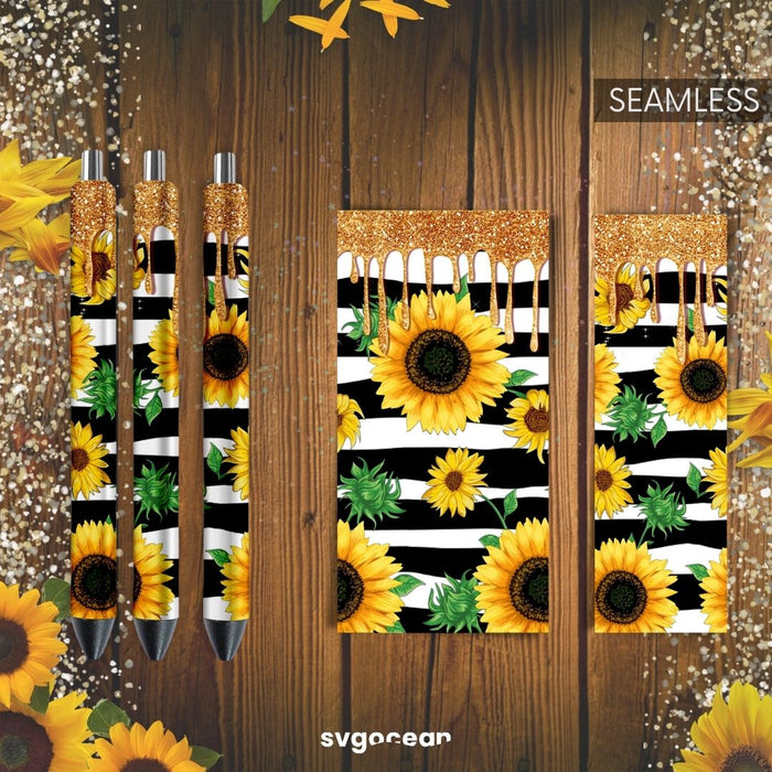 Pen Wraps Sunflower Bundle - Svg Ocean