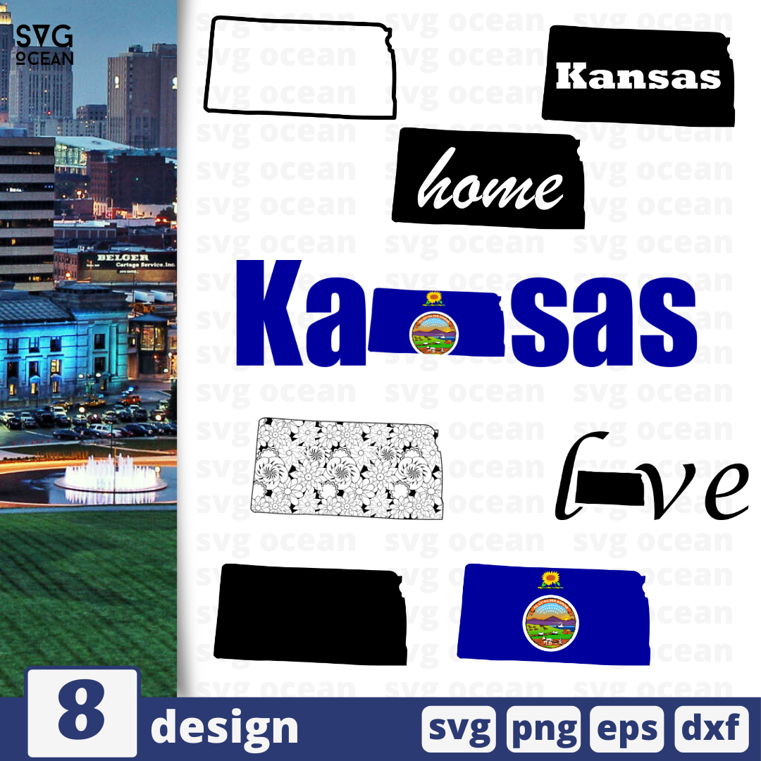 Kansas SVG bundle vector for instant download - Svg Ocean — svgocean