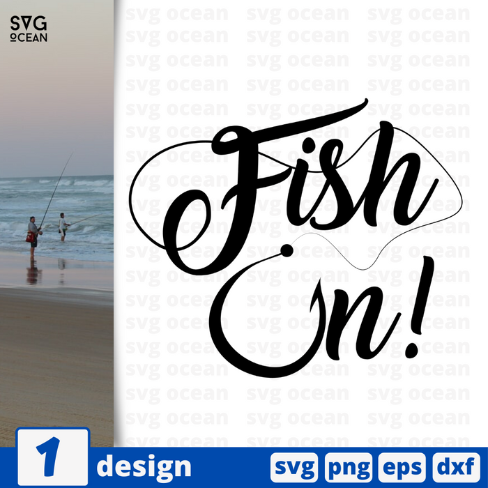 Fish On! SVG vector bundle - Svg Ocean