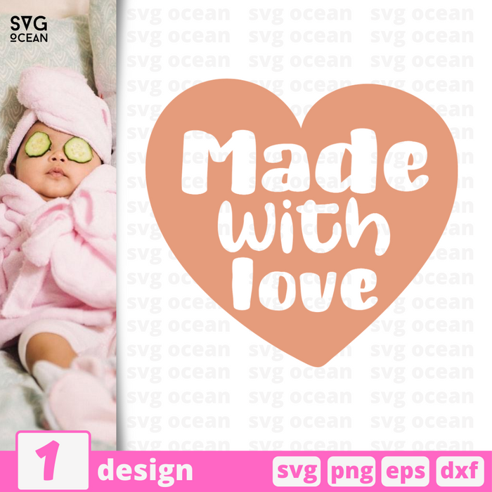 Made with love SVG vector bundle - Svg Ocean