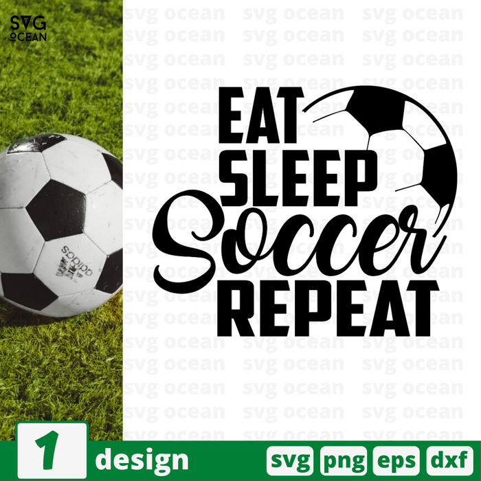 Eat Sleep Soccer Repeat SVG vector bundle - Svg Ocean